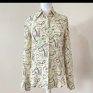 Vintage 100% silk blouse